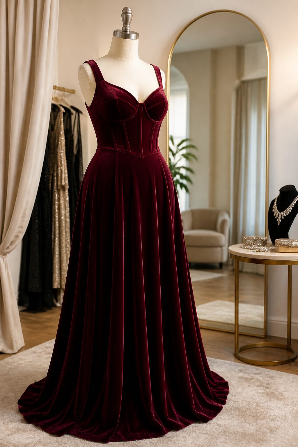 Plus Size Formal Dresses: 6 Styles for Evening & Occasion Wear 4 A plus size gown with a boned bodice and flowing skirt.