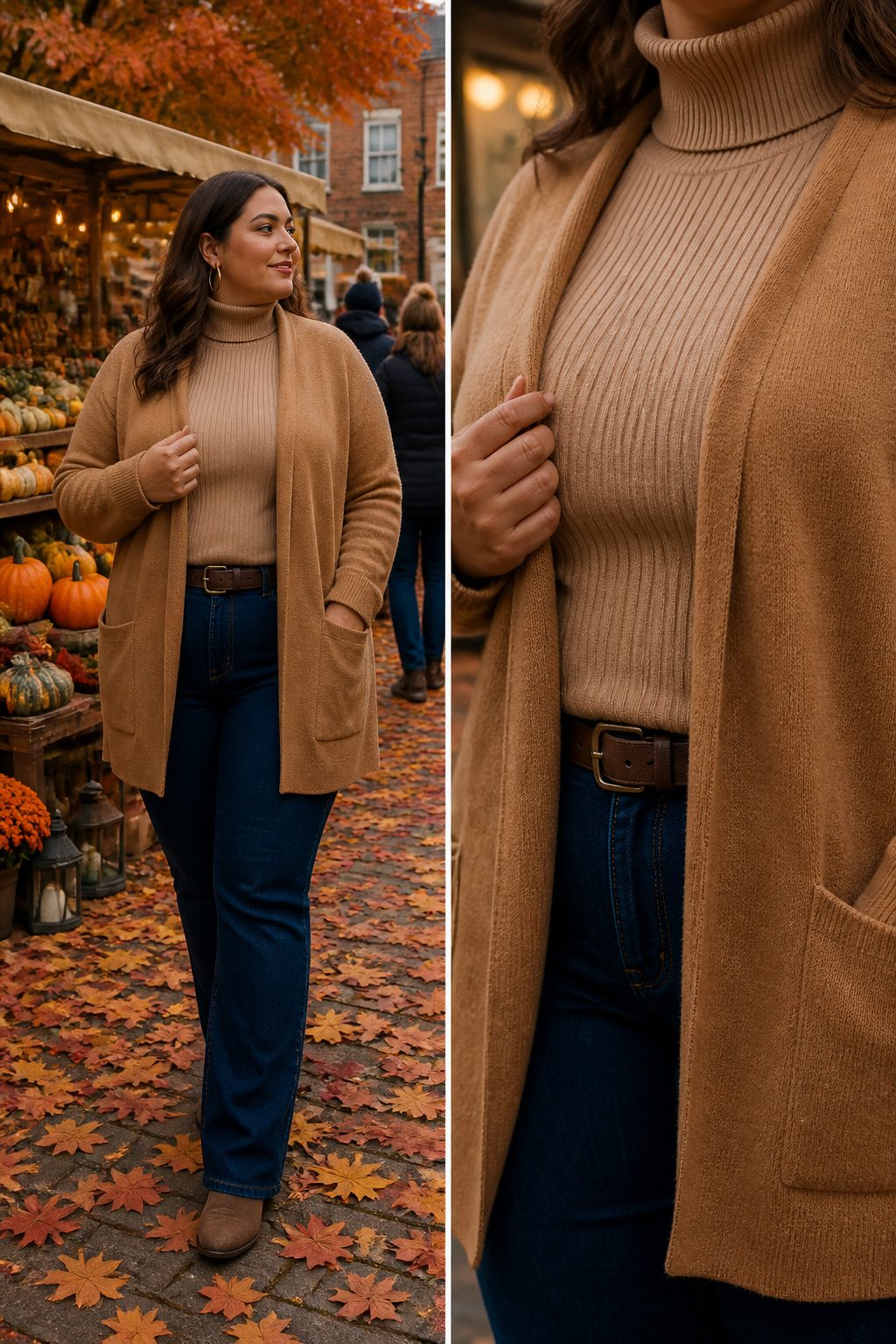 Plus Size Outfit Ideas for Women: Dresses, Tops, Bottoms & More 6 A collection of plus size fall clothing in seasonal colors.