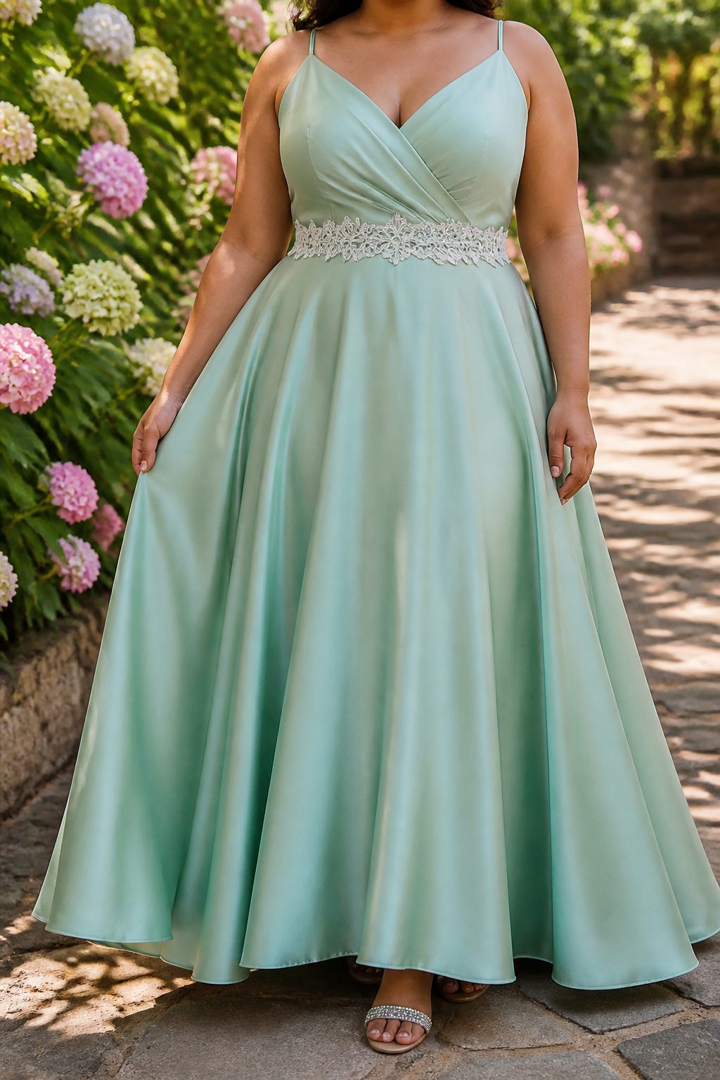 An A-line dress that flares from the shoulder to the hem.