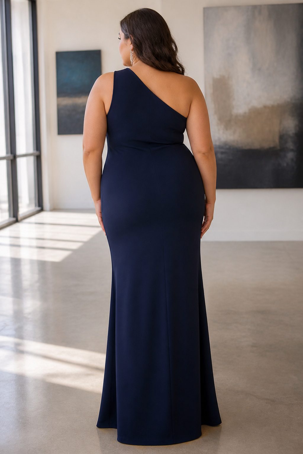 A sheath dress that flows straight from shoulder to hem.