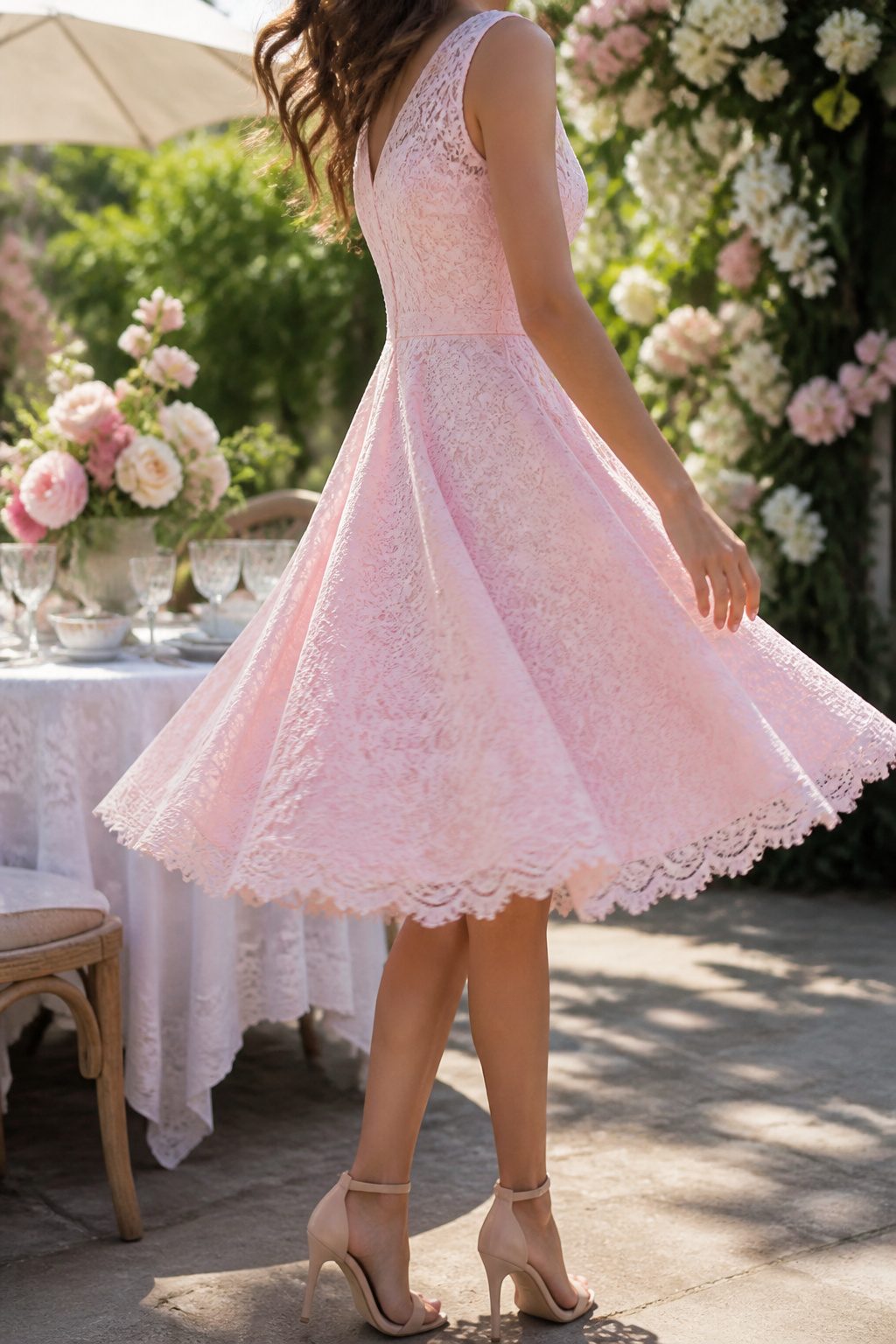 Spring Dresses: 10 Styles to Wear in 2026 4 A fit and flare dress that flares out from the waist on a model.