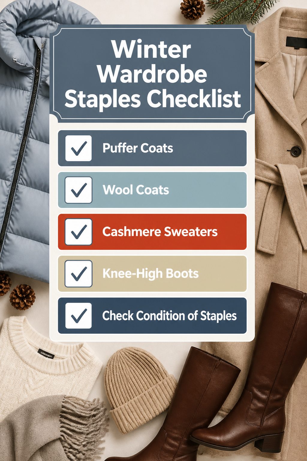 27 Winter Outfit Ideas for Women: 2026 Style Guide 29 Winter wardrobe staples checklist image.